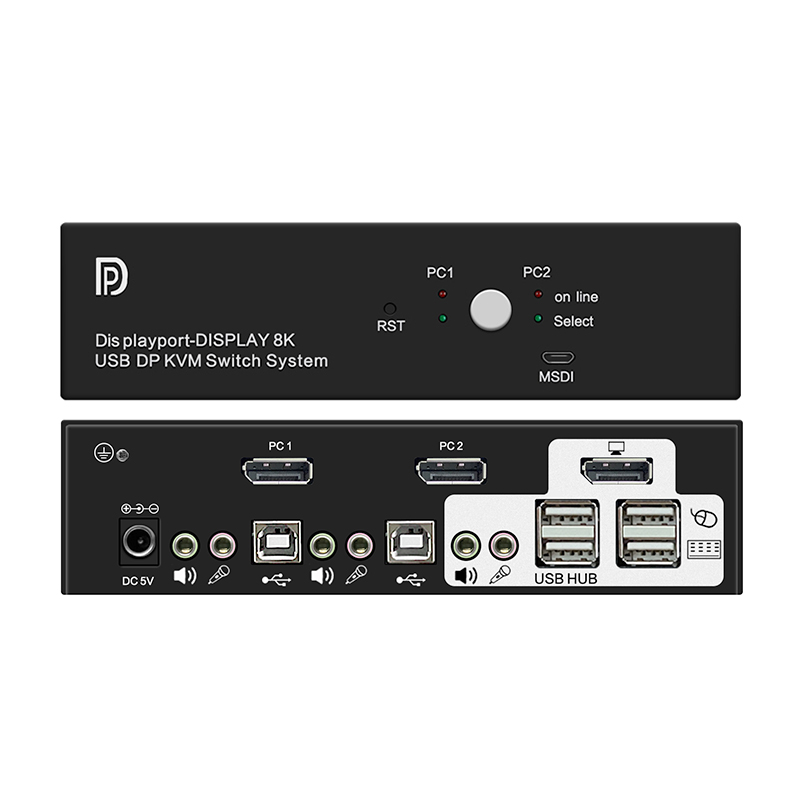 dp kvm switch hub usb2.